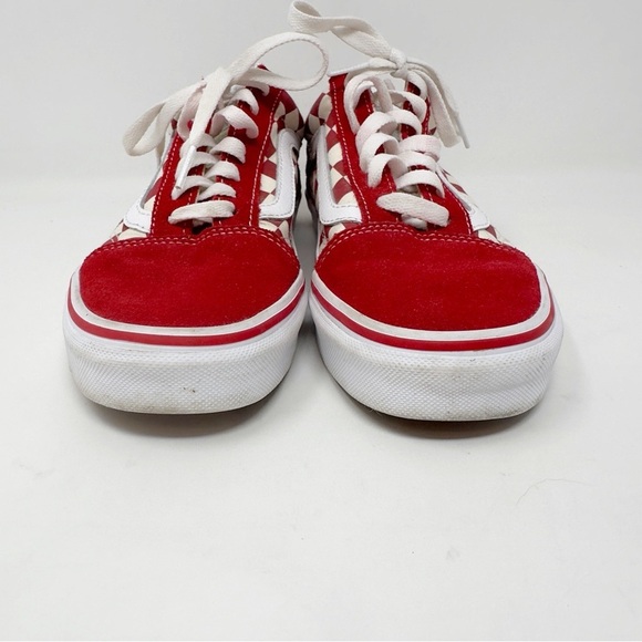 Vans Red Checkerboard Sneakers - Picture 2 of 8
